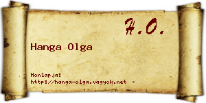 Hanga Olga névjegykártya